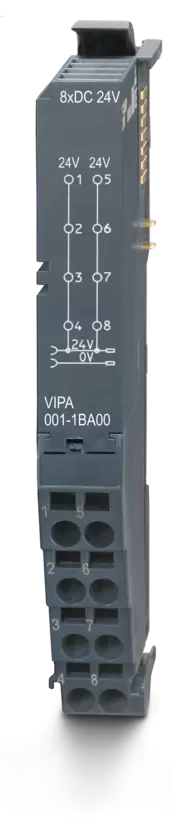 VIPA 001-1BA00 Potenzialverteiler-Modul 24V/8xDC +24V Klemmen