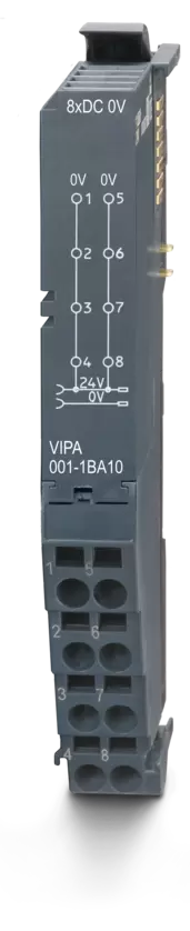 VIPA 001-1BA10 Potenzialverteiler-Modul 24V/8xDC 0V Klemmen