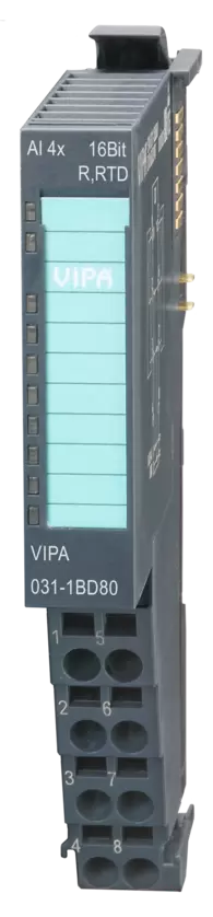 VIPA 031-1BD80 Analoge Eingabe 4x16Bit, R, RTD (2x3/4-Leiter) PB:34