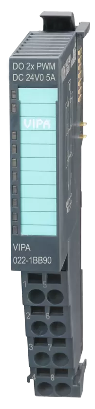 VIPA 022-1BB90 PWM Digitale Ausgabe 2xDC 24V, 0,5A, max. 40kHz PB:12