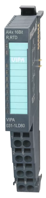 VIPA 031-1LD80 Analoge Eingabe 4x16Bit R, RTD (2x3/4-Leiter) PB:12