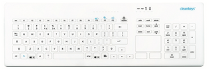 GETT Kapazitive Premium Glas-Tastatur CLEANKEYS-CK4 SERIE TKR-103-TOUCH-KGEH-VESA-WHITE