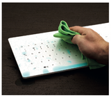 GETT Kapazitive Premium Glas-Tastatur CLEANKEYS-CK4 SERIE TKR-103-TOUCH-KGEH-VESA-WHITE