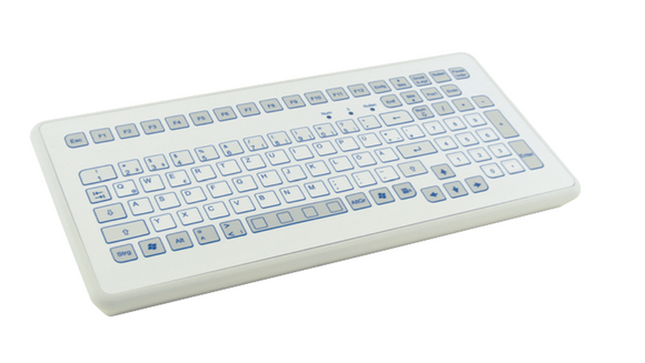 GETT Folienabgedeckte Tastatur mit Kurzhubtastern TKS-104C-KGEH-USB